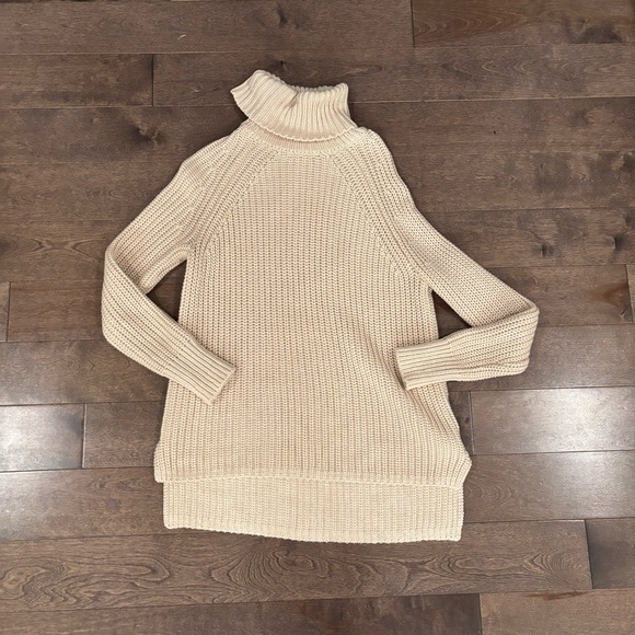 Anthropologie 525 size XS Cozy Cream Turtleneck Sweater - Picture 2 of 9